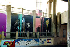 Photo of final mural artwork painted under the I-70 viaduct during the 'duct-work Event (October 6, 2016).