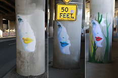 Photo of final mural artwork painted under the I-70 viaduct during the 'duct-work Event (October 6, 2016).