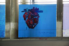 Photo of final mural artwork painted under the I-70 viaduct during the 'duct-work Event (October 6, 2016).