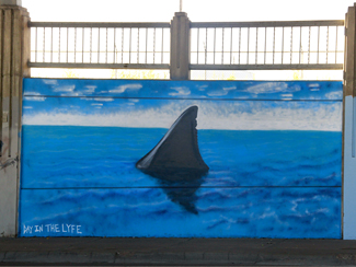 Photo of final mural artwork painted under the I-70 viaduct during the 'duct-work Event (October 6, 2016).