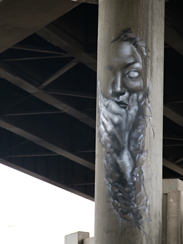 Photo of final mural artwork painted under the I-70 viaduct during the 'duct-work Event (October 6, 2016).
