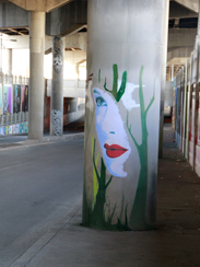 Photo of final mural artwork painted under the I-70 viaduct during the 'duct-work Event (October 6, 2016).