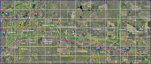 I-70 East EIS Study Area Map - click to view enlargements