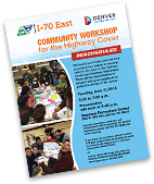 Meeting Flyer - Community Workshop for the Highway Cover